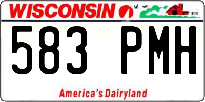 WI license plate 583PMH