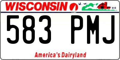 WI license plate 583PMJ