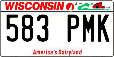 WI license plate 583PMK