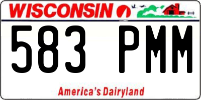 WI license plate 583PMM