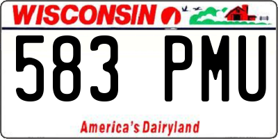 WI license plate 583PMU