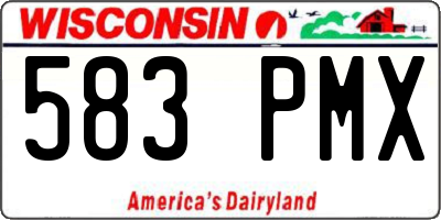 WI license plate 583PMX