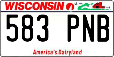 WI license plate 583PNB