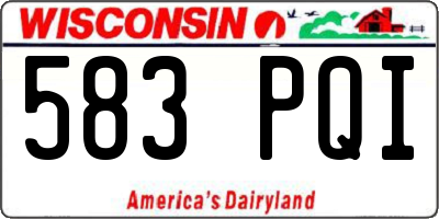 WI license plate 583PQI