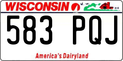 WI license plate 583PQJ