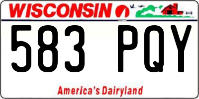 WI license plate 583PQY