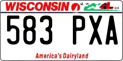 WI license plate 583PXA