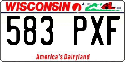 WI license plate 583PXF