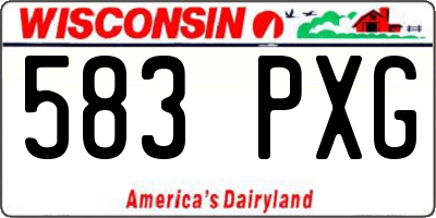 WI license plate 583PXG