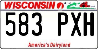 WI license plate 583PXH