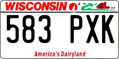 WI license plate 583PXK