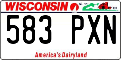 WI license plate 583PXN