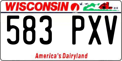 WI license plate 583PXV