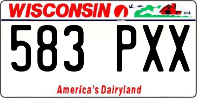WI license plate 583PXX