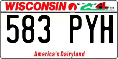WI license plate 583PYH