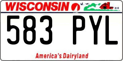 WI license plate 583PYL