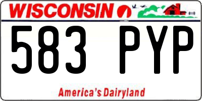 WI license plate 583PYP