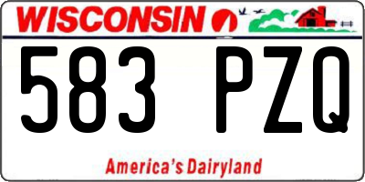 WI license plate 583PZQ
