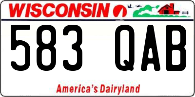 WI license plate 583QAB