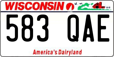WI license plate 583QAE