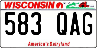 WI license plate 583QAG