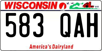 WI license plate 583QAH