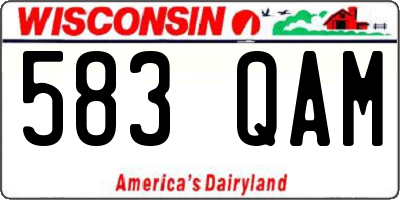 WI license plate 583QAM
