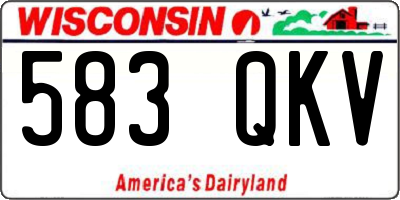 WI license plate 583QKV