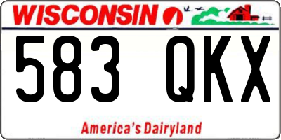 WI license plate 583QKX