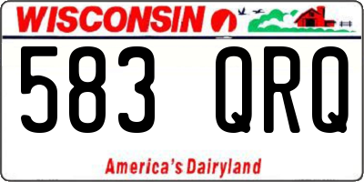 WI license plate 583QRQ