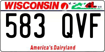 WI license plate 583QVF