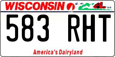 WI license plate 583RHT