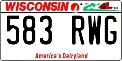 WI license plate 583RWG