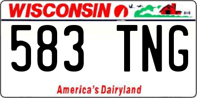 WI license plate 583TNG