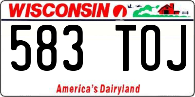 WI license plate 583TOJ