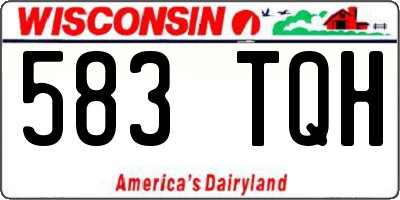 WI license plate 583TQH