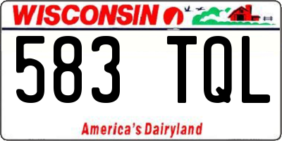 WI license plate 583TQL