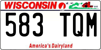 WI license plate 583TQM