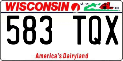 WI license plate 583TQX