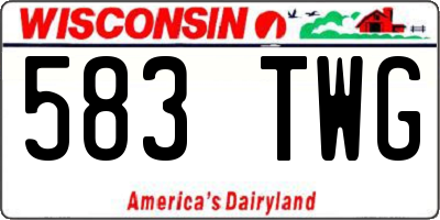 WI license plate 583TWG