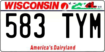 WI license plate 583TYM