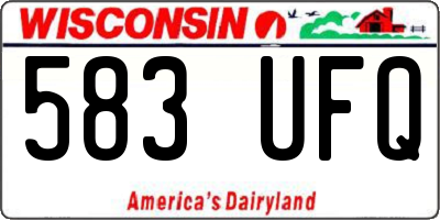 WI license plate 583UFQ