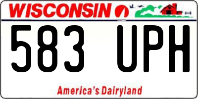 WI license plate 583UPH
