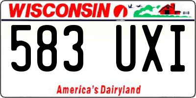 WI license plate 583UXI