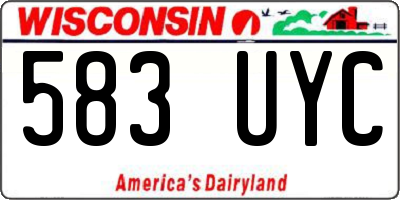 WI license plate 583UYC