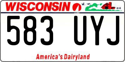 WI license plate 583UYJ