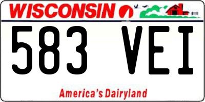 WI license plate 583VEI