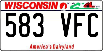 WI license plate 583VFC