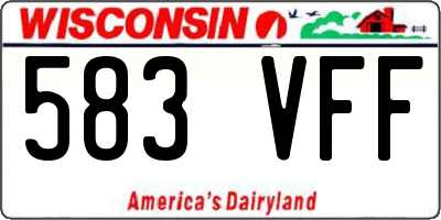 WI license plate 583VFF
