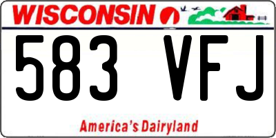 WI license plate 583VFJ